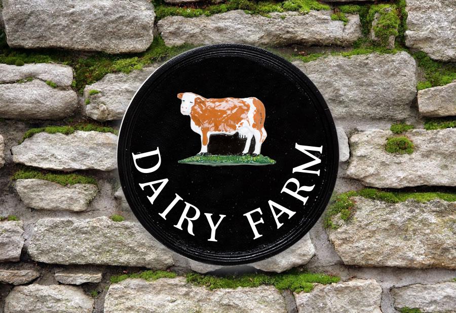 Simmental Round House Sign 9" Diameter