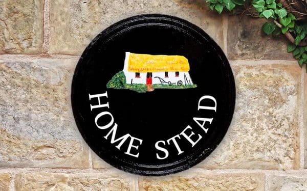 Small Cottage Round House Sign 10" Diameter