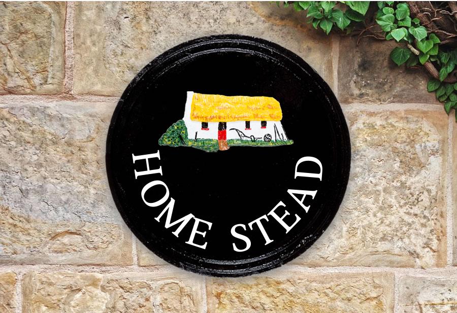 Small Cottage Round House Sign 10" Diameter
