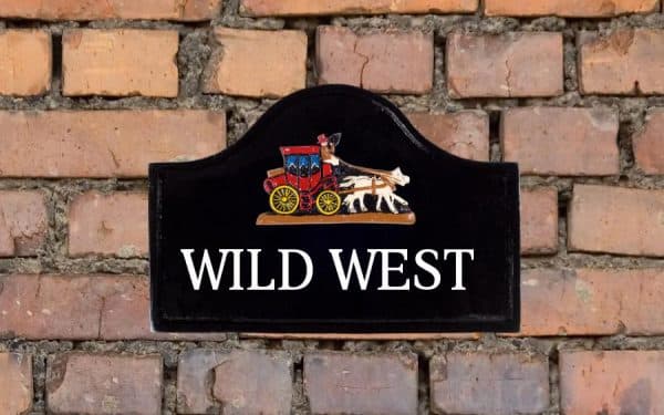 Stage Coach Sign 12" X 8"