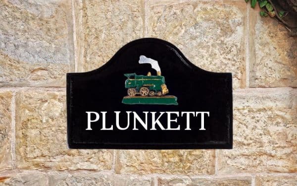 Steam Train House Sign 12" X 8"