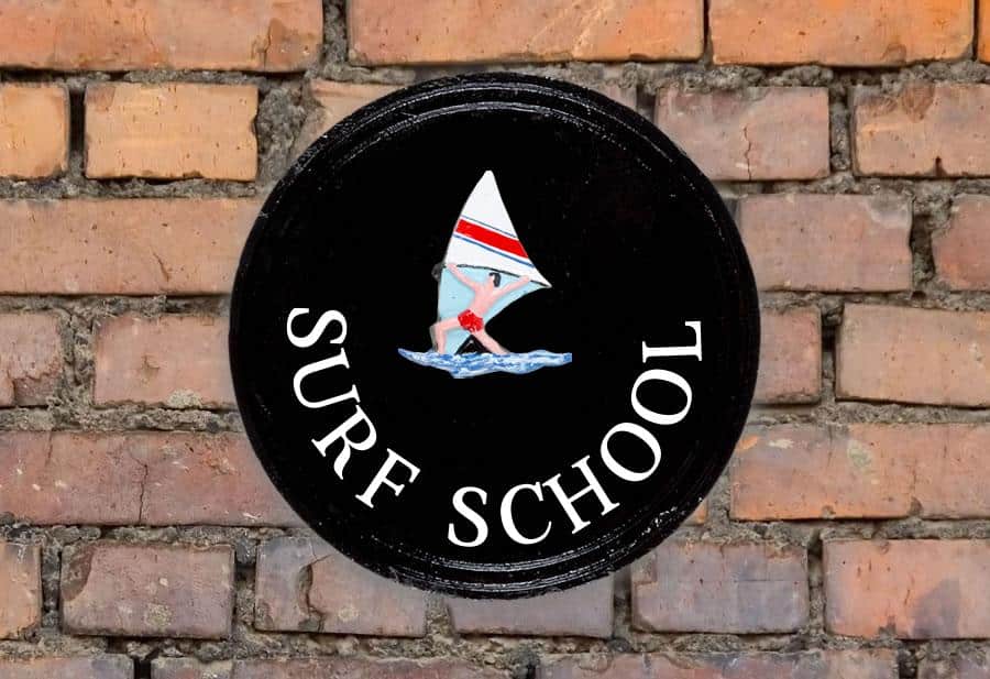 Windsurfer Round House Sign 9" Diameter