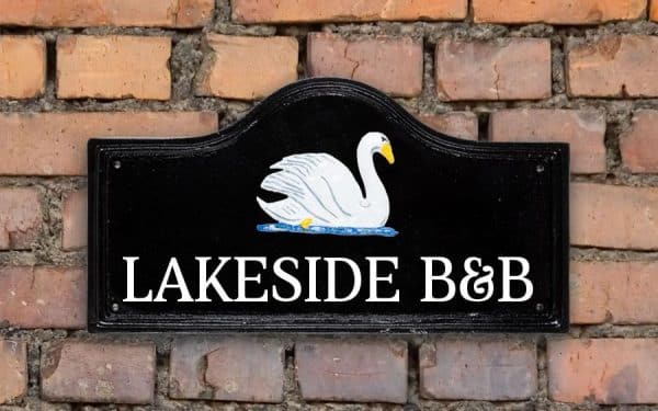 Swan House Sign 15" X 8"