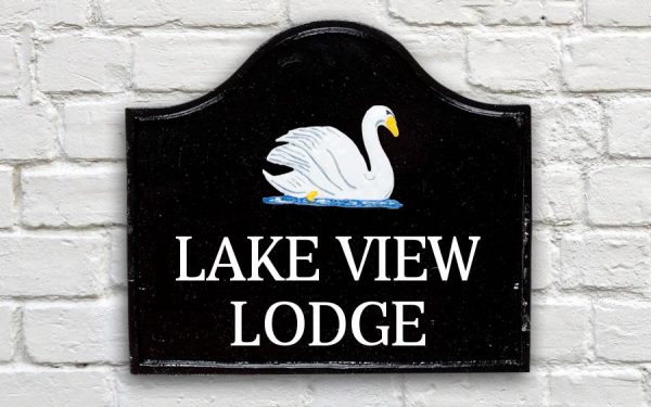 Swan House Sign 12" X 11"