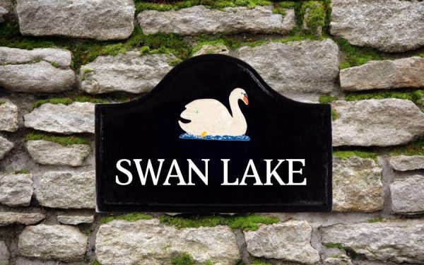 Swan House Sign 12" X 8"
