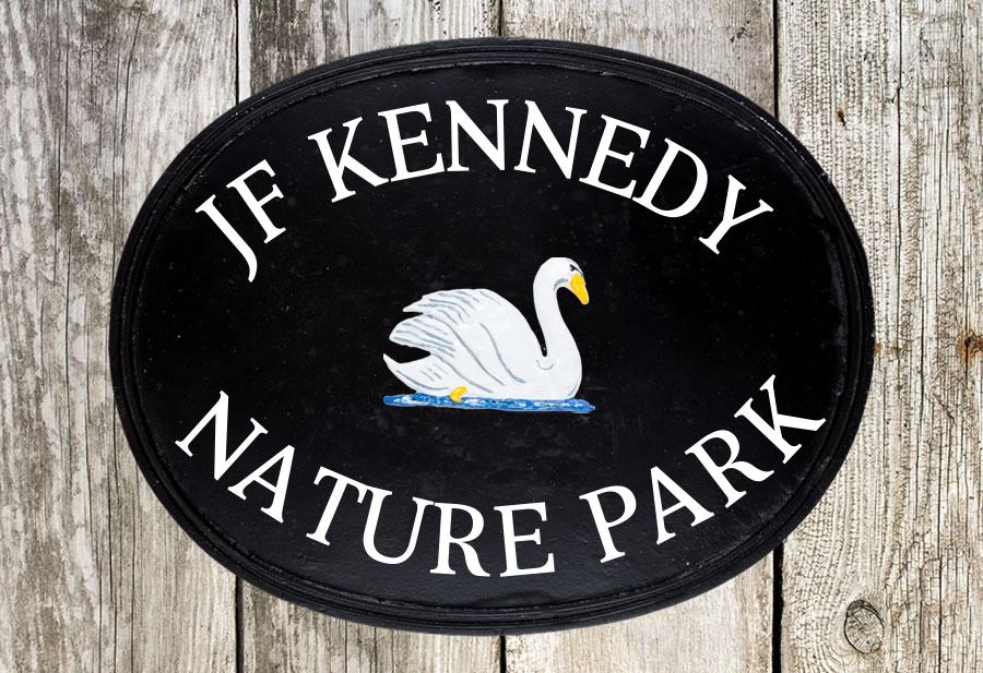 Swan Oval House Sign 18" X 14"