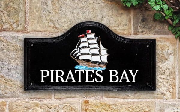 Tall Ship House Sign 15" X 8"