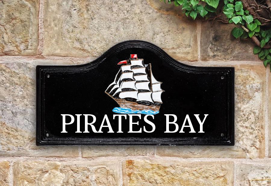 Tall Ship House Sign 15" X 8"