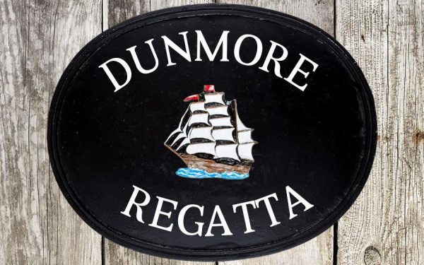 Tall Ship Oval House Sign 18" X 14"