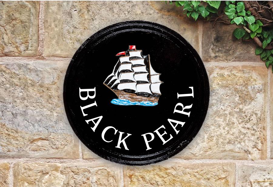 Tall Ship Round House Sign 10" Diameter