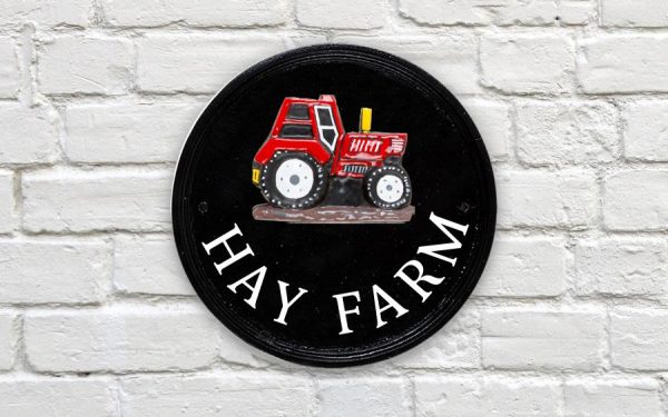 Tractor House Sign 9" Diameter