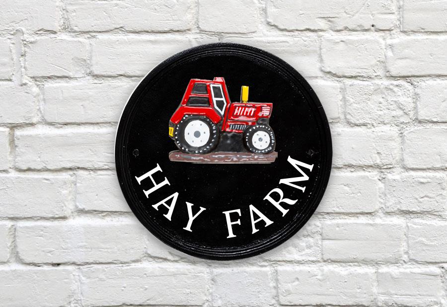 Tractor House Sign 9" Diameter