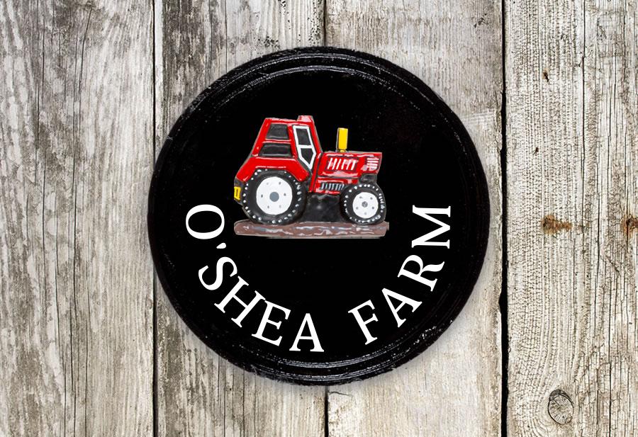 Tractor House Sign 10" Diameter