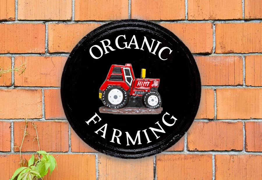 Tractor Round House Sign 12" Diameter