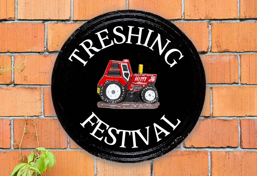 Tractor Round House Sign 14" Diameter