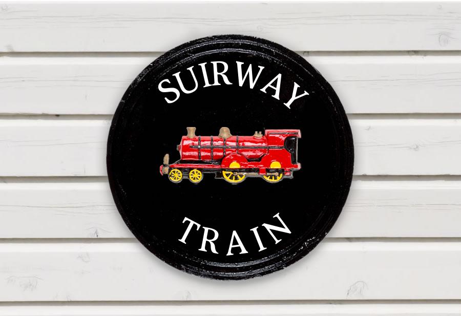 Train Round House Sign 12" Diameter