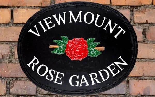 Tudor Rose Oval House Sign 18" X 14"