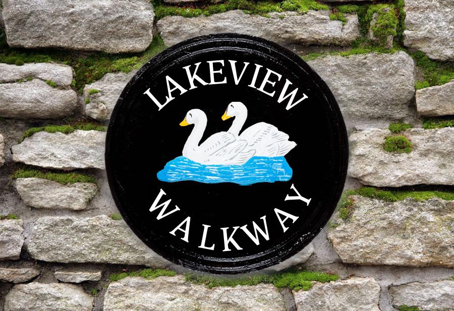 Twin Swans Round House Sign 12" Diameter