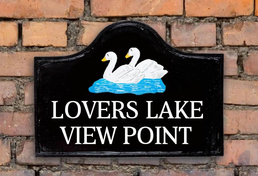 Twin Swans Tower House Sign 15" X 11"