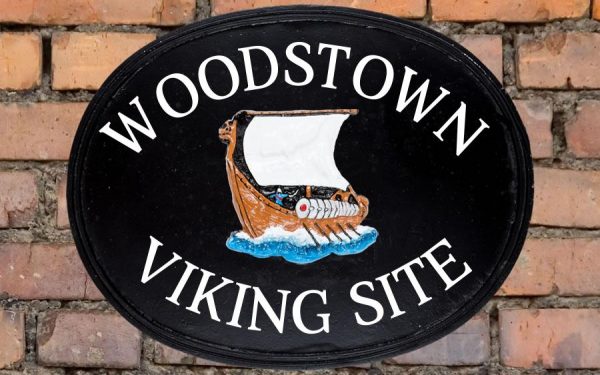 Viking Ship Oval House Sign 18" X 14"