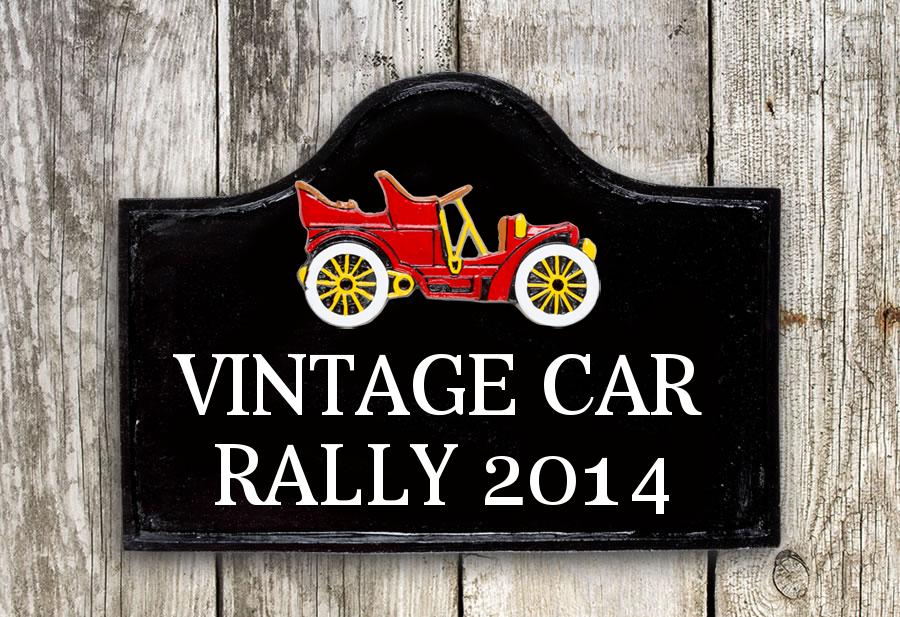 Open Vintage Car House Sign 15" X 11"