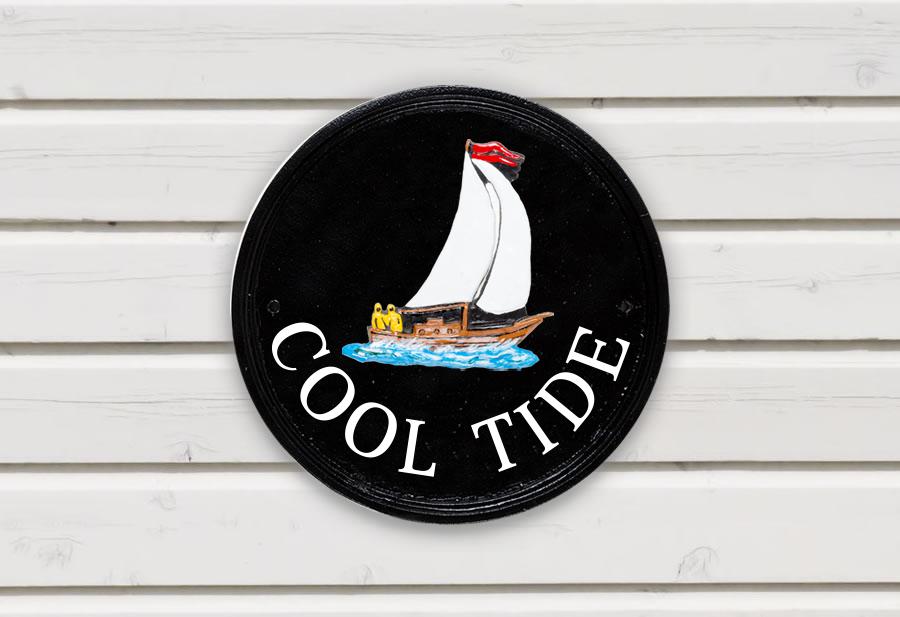 Yacht Round House Sign 9" Diameter