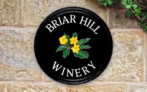 Yellow Wood Round House Sign 12" Diameter