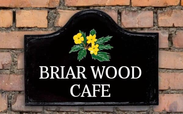 Yellow Wood House Sign 15" X 11"