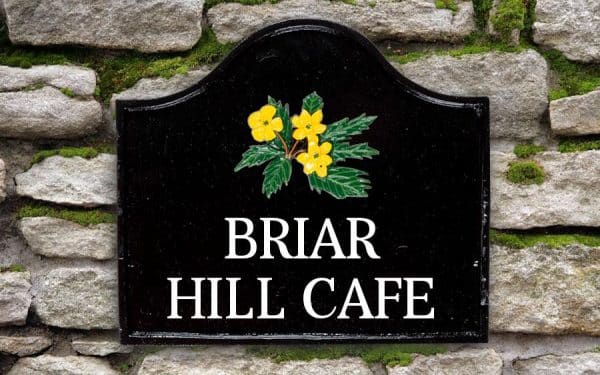 Yellow Wood House Sign 12" X 11"